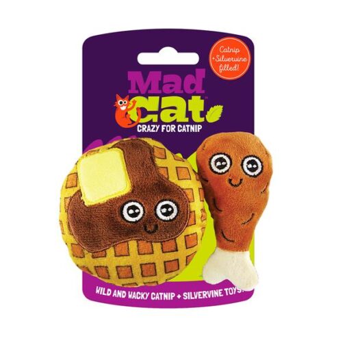 MAD CAT CHICKEN AND WAFFLES TWIN PACK W CATNIP & SILVERVINE