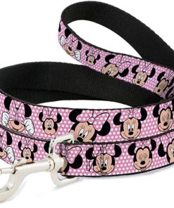 BUCKLE DOWN DOG LEASH - MINNIE MOUSE EXPESSIONS POLKA DOT