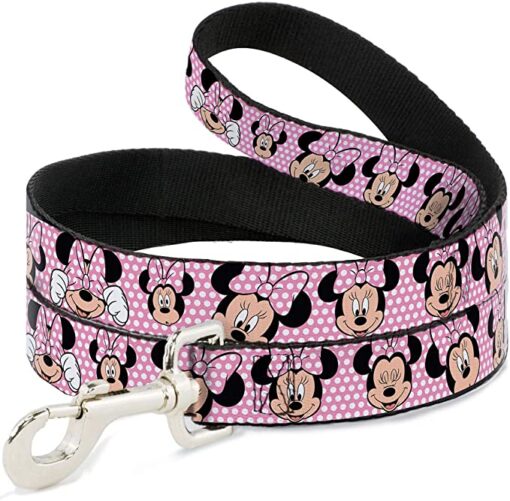 BUCKLE DOWN DOG LEASH - MINNIE MOUSE EXPESSIONS POLKA DOT