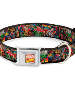 BUCKLE DOWN DOG COLLAR - MARVEL COMICS RETRO COMIC PANELS