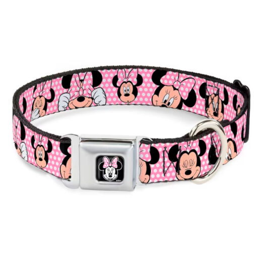 BUCKLE DOWN DOG COLLAR - MINNIE MOUSE EXPESSIONS POLKA DOT