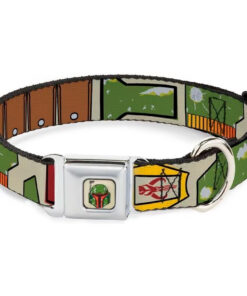 BUCKLE DOWN DOG COLLAR - STAR WARS BOBA FETT HELMET