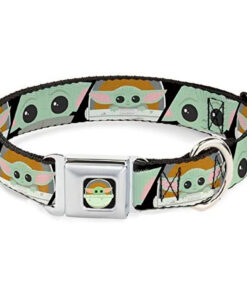 BUCKLE DOWN DOG COLLAR - STAR WARS THE CHILD CHIBI FACE BLOCKS