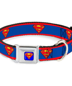 BUCKLE DOWN DOG COLLAR - SUPERMAN SHIELD