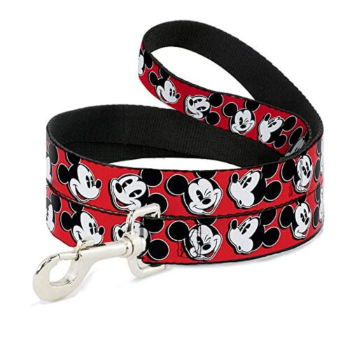 BUCKLE DOWN DOG LEASH - MICKEY MOUSE EXPRESSIONS