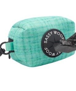 SASSY WOOF WASTE BAG HOLDER - WAG YOUR TEAL