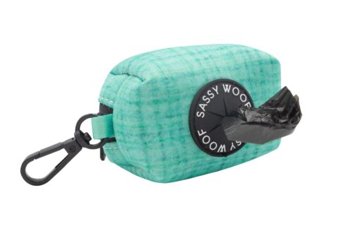 SASSY WOOF WASTE BAG HOLDER - WAG YOUR TEAL