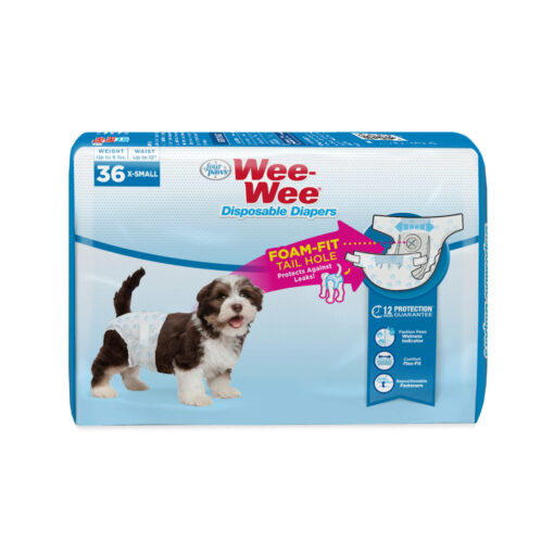 FOUR PAWS DISPOSABLE DOG DIAPER SMALL 12 COUNT