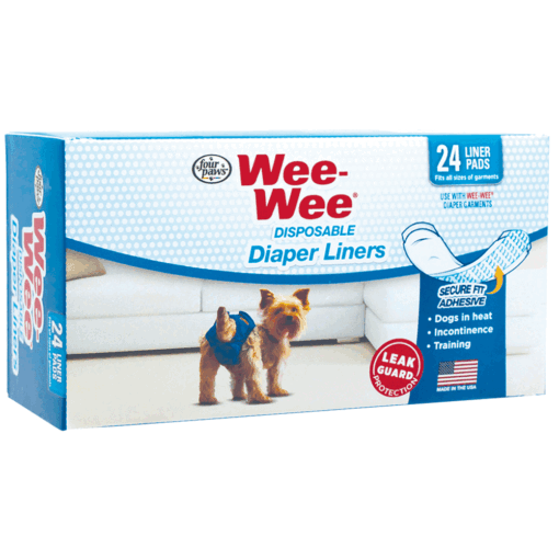 FOUR PAWS WEE WEE DISPOSABLE DOG DIAPERS LINERS 24PK