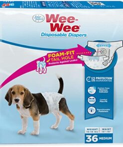 FOUR PAWS WEE WEE DISPOSABLE DOG DIAPERS MEDIUM 12 PK