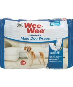 FOUR PAWS WEE WEE DISPOSABLE MALE DOG WRAPS MEDIUM/LARGE 12PK