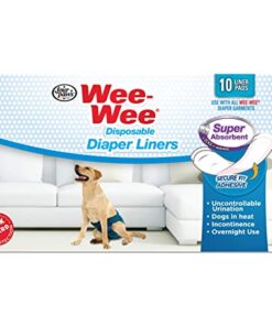 FOUR PAWS WEE WEE SUPER ABSORBENT LINER DISPOSABLE DOG DIAPERS 10 PK