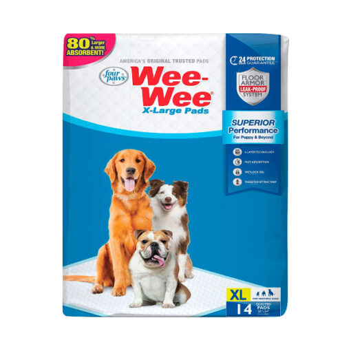 FOUR PAWS WEE WEE PADS X LARGE 14 PACK 28" X 34"