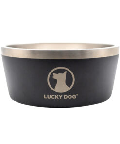 LUCKY DOG INDULGE DOUBLE WALL STAINLESS STEEL BOWL BLACK