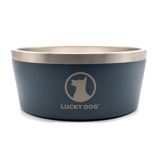 LUCKY DOG INDULGE DOUBLE WALL STAINLESS STEEL BOWL BLUE