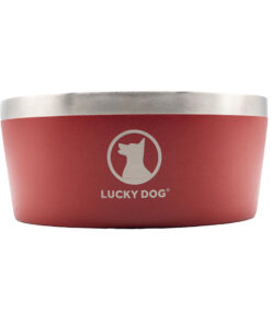 LUCKY DOG INDULGE DOUBLE WALL STAINLESS STEEL BOWL RED