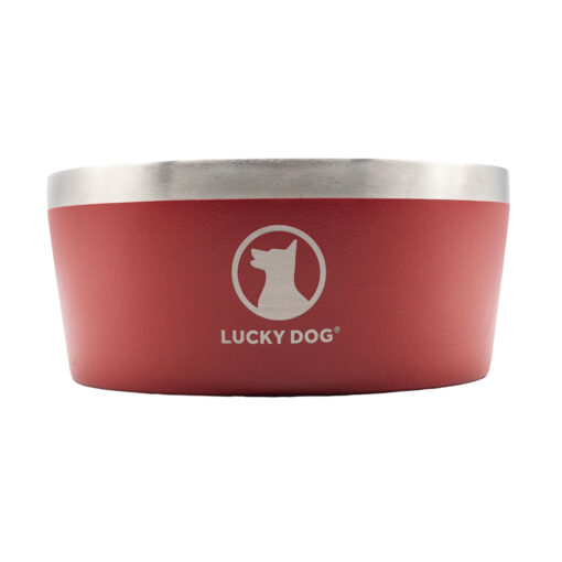 LUCKY DOG INDULGE DOUBLE WALL STAINLESS STEEL BOWL RED