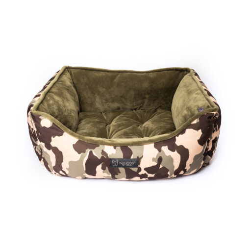 NANDOG CAMU REVERSIBLE CUDDLER PET BED - GREEN