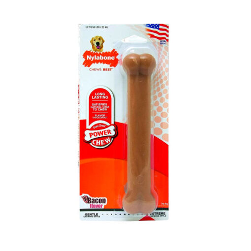 NYLABONE POWER CHEW BACON BLISTER CARD GIANT