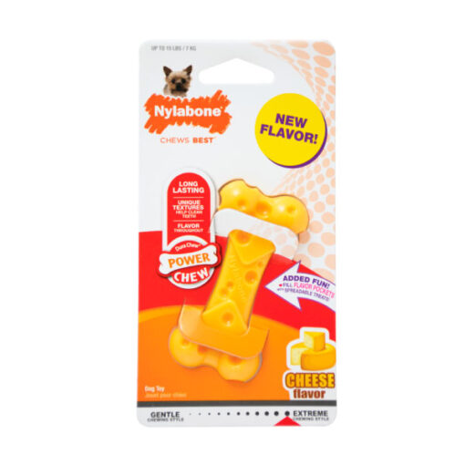 NYLABONE POWER CHEW CHEESE BONE MEDIUM