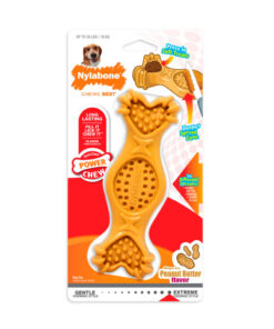 NYLABONE POWER CHEW FILL & TREAT TOY - PEANUT BUTTER MEDIUM