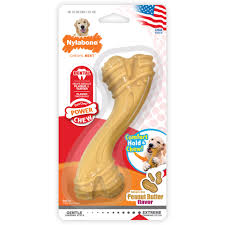 NYLABONE POWER CHEW MODERN CURVY BONE PEANUT BUTTER GIANT