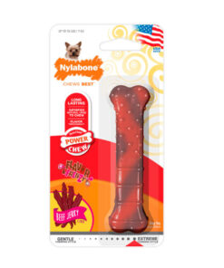 NYLABONE POWER CHEW TEXTURED BEEF JERKY FLAVOR WOLF