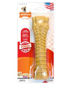 NYLABONE POWER CHEW WITH RIDGES AND NUBS PEANUT BUTTER LARGE