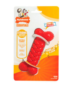 NYLABONE RUBBER BRAIDED BONE MEDIUM