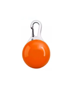 ANIMAL TREASURE DOG LED CLIP N GLOW TAG ORANGE