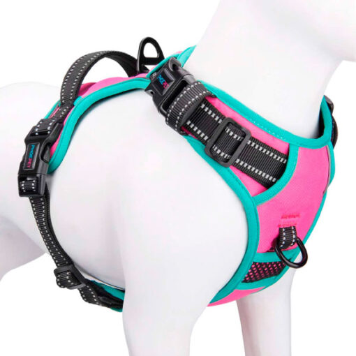 PHOEPET REFLECTIVE NON PULL HARNESS HOT PINK S