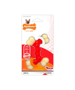 NYLABONE POWER CHEW DOUBLE BONE BACON PETITE