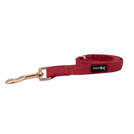 SASSY WOOF MERLOT LEASH