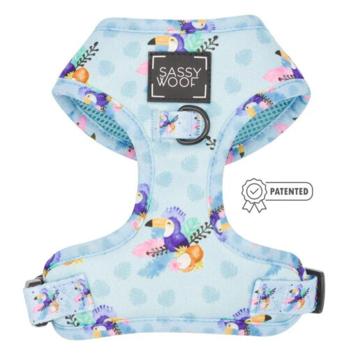 SASSY WOOF ADJUSTABLE HARNESS - TROPICANA 