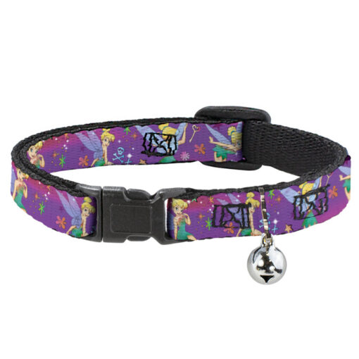 BUCKLE DOWN CAT COLLAR WITH BELL - TINKER BELL POSES