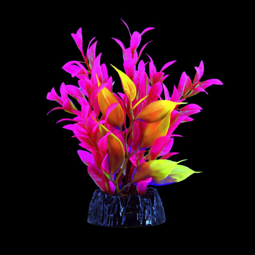 Planta artificial Glo Hygro Pink Small de Underwater Treasure para acuarios.