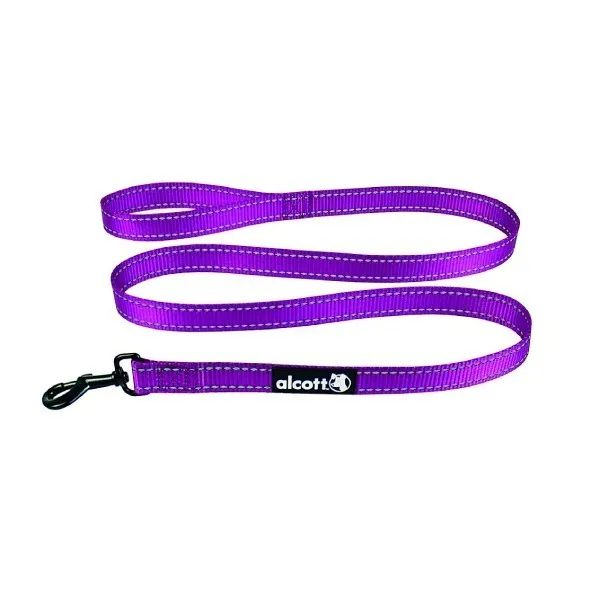 ALCOTT WANDERER LEASH PURPLE MD