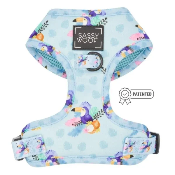 SASSY WOOF ADJUSTABLE HARNESS - TROPICANA