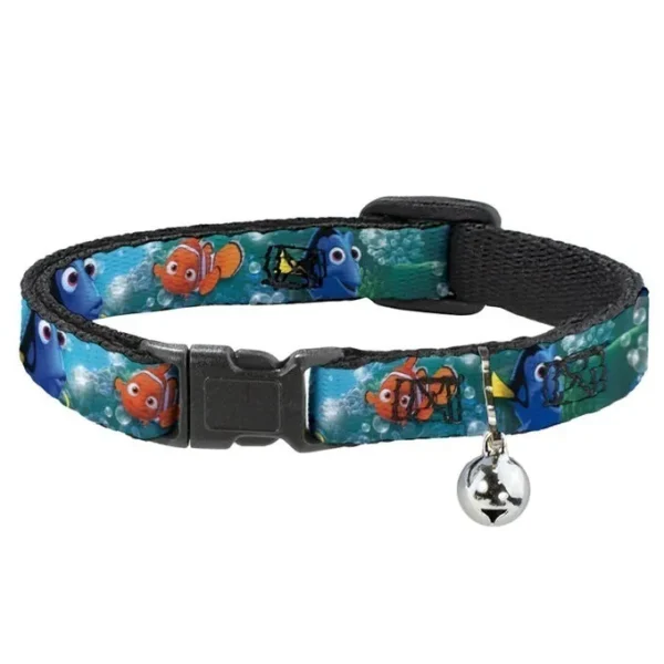 BUCKLE DOWN CAT COLLAR WITH BELL - STAR WARS R2-D2 BOUNDING PARTS 8.5-12''